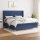 vidaXL Boxspringbett mit Matratze Blau 160x200 cm Stoff