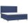 vidaXL Boxspringbett mit Matratze Blau 180x200 cm Stoff