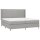 vidaXL Boxspringbett mit Matratze Hellgrau 200x200 cm Stoff