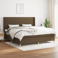 vidaXL Boxspringbett mit Matratze Dunkelbraun 200x200 cm Stoff