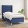 vidaXL Boxspringbett mit Matratze Blau 80x200 cm Stoff