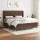 vidaXL Boxspringbett mit Matratze Dunkelbraun 160x200 cm Stoff