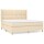 vidaXL Boxspringbett mit Matratze Creme 180x200 cm Stoff