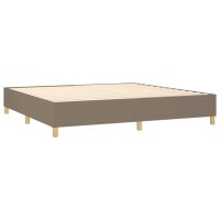 WOWONA Boxspringbett mit Matratze Taupe 200x200 cm Stoff