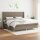 WOWONA Boxspringbett mit Matratze Taupe 200x200 cm Stoff