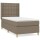 vidaXL Boxspringbett mit Matratze Taupe 80x200 cm Stoff