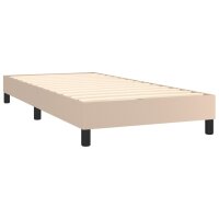 vidaXL Boxspringbett mit Matratze Cappuccino-Braun 80x200cm Kunstleder