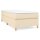 vidaXL Boxspringbett mit Matratze Creme 100x200 cm Stoff