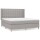 vidaXL Boxspringbett mit Matratze Hellgrau 180x200 cm Stoff