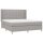 vidaXL Boxspringbett mit Matratze Hellgrau 180x200 cm Stoff