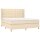 vidaXL Boxspringbett mit Matratze Creme 160x200 cm Stoff