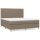 vidaXL Boxspringbett mit Matratze Taupe 160x200 cm Stoff