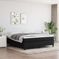 vidaXL Boxspringbett Schwarz 180x200 cm Stoff