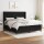 vidaXL Boxspringbett mit Matratze Schwarz 180x200 cm Stoff