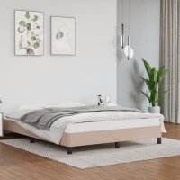 vidaXL Bettgestell Cappuccino-Braun 140x190 cm Kunstleder