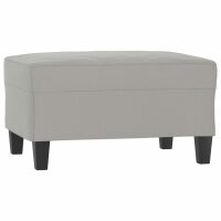 vidaXL Fußhocker Hellgrau 70x55x41 cm Mikrofasergewebe