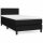 WOWONA Boxspringbett mit Matratze Schwarz 90x190 cm Stoff