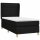 vidaXL Boxspringbett mit Matratze Schwarz 90x190 cm Stoff