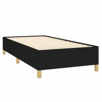 vidaXL Boxspringbett mit Matratze Schwarz 90x190 cm Stoff