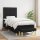 vidaXL Boxspringbett mit Matratze Schwarz 90x190 cm Stoff