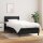 WOWONA Boxspringbett mit Matratze Schwarz 90x190 cm Stoff