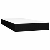 vidaXL Boxspringbett mit Matratze &amp; LED Schwarz 90x190 cm Stoff