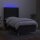 vidaXL Boxspringbett mit Matratze &amp; LED Schwarz 90x190 cm Stoff