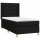 vidaXL Boxspringbett mit Matratze &amp; LED Schwarz 90x190 cm Stoff