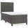 vidaXL Boxspringbett mit Matratze Dunkelgrau 90x190 cm Samt