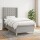 vidaXL Boxspringbett mit Matratze Hellgrau 90x190 cm Stoff