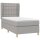 vidaXL Boxspringbett mit Matratze Hellgrau 90x190 cm Stoff