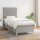 vidaXL Boxspringbett mit Matratze Hellgrau 90x190 cm Stoff