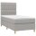 vidaXL Boxspringbett mit Matratze Hellgrau 90x190 cm Stoff