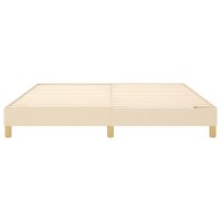 vidaXL Boxspringbett Creme 180x200 cm Stoff