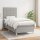 vidaXL Boxspringbett mit Matratze Hellgrau 90x190 cm Stoff