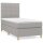 vidaXL Boxspringbett mit Matratze Hellgrau 90x190 cm Stoff