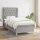 vidaXL Boxspringbett mit Matratze Hellgrau 90x190 cm Stoff