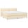 vidaXL Boxspringbett mit Matratze Creme 180x200 cm Stoff