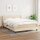 vidaXL Boxspringbett mit Matratze Creme 140x200 cm Stoff