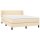 vidaXL Boxspringbett mit Matratze Creme 140x200 cm Stoff