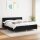 vidaXL Boxspringbett mit Matratze Schwarz 180x200 cm Stoff