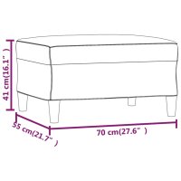 vidaXL Fu&szlig;hocker Hellgrau 70x55x41 cm Stoff