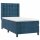 vidaXL Boxspringbett mit Matratze Dunkelblau 90x190 cm Samt