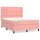 vidaXL Boxspringbett mit Matratze Rosa 140x190 cm Samt