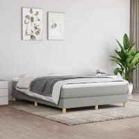 vidaXL Boxspringbett Hellgrau 140x190 cm Stoff