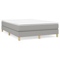 vidaXL Boxspringbett Hellgrau 140x190 cm Stoff