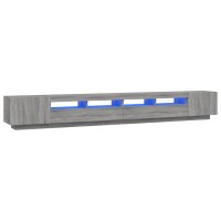 vidaXL 3-tlg. TV-Schrank-Set LED-Leuchten Grau Sonoma...