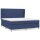 vidaXL Boxspringbett mit Matratze Blau 160x200 cm Stoff