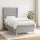 vidaXL Boxspringbett mit Matratze Hellgrau 90x190 cm Stoff