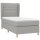 vidaXL Boxspringbett mit Matratze Hellgrau 90x190 cm Stoff